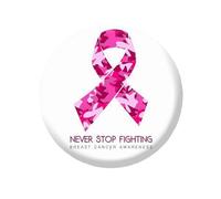 Ribbon Breast Cancer Awareness Pin Official Buttons Badge Ribbon Round Button Pins Pinback Brooch Lapel Theme Decorations Breast Cancer Awareness Party Fundraising Charity Event Accessories