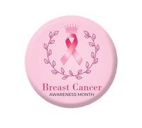 Ribbon Breast Cancer Awareness Pin Official Buttons Badge Ribbon Round Button Pins Pinback Brooch Lapel Theme Decorations Breast Cancer Awareness Party Fundraising Charity Event Accessories