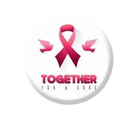Ribbon Breast Cancer Awareness Pin Official Buttons Badge Ribbon Round Button Pins Pinback Brooch Lapel Theme Decorations Breast Cancer Awareness Party Fundraising Charity Event Accessories