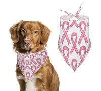 Ribbon Breast Cancer Awareness Printed Dog Bandanas Funny Pets Triangle Scarf Puppies Handkerchief for Small Medium Large Dogs Cats Pet