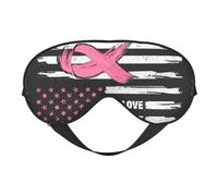 Ribbon Breast Cancer Awareness Sleep Mask, Eye Masks for Sleep Double-Sided, Sleep Masks for Women Men, Blackout Eye Covers for Sleeping, Travel