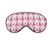 Ribbon Breast Cancer Awareness Unisex Light-Blocking Eye Mask Sleep Mask Suitable for Naps at Home, in The Office, and on Airplanes, Style-2-1