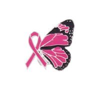 Ribbon Brooch for Breast Cancers Awareness Fashionable Clothes Lapel Pin Elegant Alloy Accessory for Sweater Collar Women ' s Health Badge