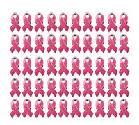 Ribbon Brooch Prevention Breast Cancers Awareness Lapel Pin Promotion Day Metal Badge For Cloth Backpack Decoration Volunteer Recognition Pin