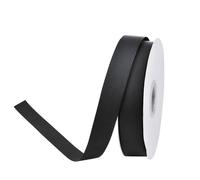 Ribbon Bulk 4 Rolls Grosgrain Ribbon 1" x 25 Yards Solid Polyester for Crafts Wedding(Black 030,38mm)