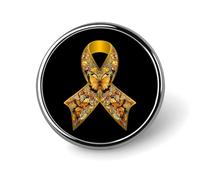 Ribbon Butterfly Childhood Cancer Awareness Brooch Pins for Women Men Cute Badge Lapel Pins for Backpack Dress Accessories