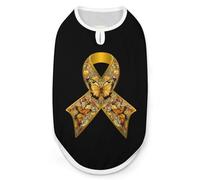 Ribbon Butterfly Childhood Cancer Awareness Dog Shirts Pullover Pet Vest T-shirts for Small Medium Dogs & Cats