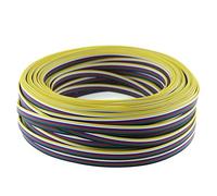 SeKi Ribbon Cable 6 pin Extension LED RGBW CCT Strip 50 m, Silver