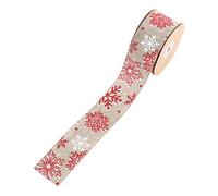 Ribbon cake bow wrapping paper, 3 Rolls Christmas Ribbon Wired Decorative Wide Christmas Bows DIY Accessories for Cake Christmas Theme Ribbon Festive Design(As Shownx2pcs,1000X0.5X0.1CMx2pcs)