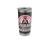 Ribbon Courage Makes A Warrior Support Stainless Steel Insulated Tumbler