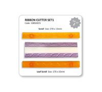 Ribbon Cutters Set 1 (Scroll & Leaf) - Set of 2 - JEM Sugarcraft Cutter great for cake makers