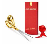 Ribbon Cutting Ceremony Kit - Gold 11 Inch Grand Opening Scissors and Red Satin Ribbon for Special Events Business Openings and Inaugurations