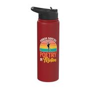 Ribbon Dancing Poetry in Motion Ribbon Dancer Stainless Steel Insulated Water Bottle