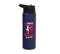 Ribbon Dancing Poetry in Motion Ribbon Dancer Stainless Steel Insulated Water Bottle