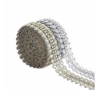 Ribbon Double Row 2 Rolls Rhinestone Diamond Mesh | Plastic Bling Wrap, Lightweight and Easy to Cut, Elegant Shine for Favour Boxes, Cake Stands, Wedding Planners