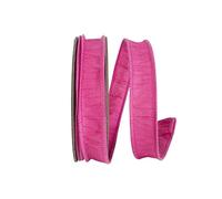 Ribbon - Dupioni Supreme Wired Edge, Shocking Pink, 7/8 Inch, 10 Yards