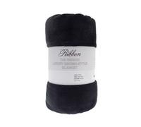 Ribbon Eskimo Style Polyester Dog Blanket Black (One Size)
