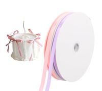 Ribbon for Crafts 10mm x 100Yd Pastel Satin Ribbon Continuous Double Face Gift Wrapping Silk Like Fabric Flower Bouquet Birthday Party Decorations Bridal Shower Wreath Hair,Total 200 Yards