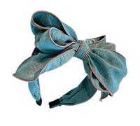 Ribbon Hair Headband for Photo Ready Looks, Fabric Covered Headwear with Decorative Shape and Loose Strand Taming Fabric Headband Statement Hair Accessory Wide Headwear Loose Strand Styling Photo Date