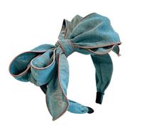 Ribbon Hair Headband for Photo Ready Looks, Fabric Covered Headwear with Decorative Shape and Loose Strand Taming Fabric Headband Statement Hair Accessory Wide Headwear Loose Strand Styling Photo Date