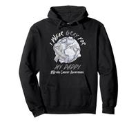 Ribbon I Wear Gray For My Daddy Brain Cancer Awareness Pullover Hoodie