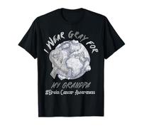 Ribbon I Wear Gray For My Grandpa Brain Cancer Awareness T-Shirt