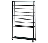 Ribbon Organizer Gift Wrapping Paper Holder Stand Bracket, Craft Room Metal Ribbon Storage Cart with Wheels, Scarf Rack Crafts Items Display Stand Towel Rack, Sewing Stand Organizer
