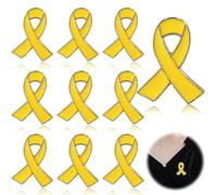 Ribbon Pin Charms, Yellow Ribbon Pin Hostages Israel for Women Men, Cancer Awareness Ribbon Pins,Hope Pins Enamel Jewelry Pins for Decoration