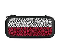 Ribbon Poland Flag Portable Carrying Case for Switch Protective Travel Hard Shells Game Card Storage Pouch Bag