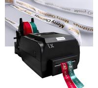 Ribbon Printing Machine, Double Row Thermal Label Printer for DIY Decorative Ribbon, 200 DPI, 150mm/s, Supports 50+ Languages, Includes Holder