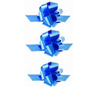 Ribbon Pull Bows Blue 50mm Large Gift Wrap Bows Florist Pull Bows Ribbon for Gift Wrapping Flower Arrangements Gift Baskets Hamper Wedding Cars Party Decorations 20 Pieces
