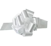 Ribbon Pull Bows White 50mm Large Gift Wrap Bows Florist Pull Bows Ribbon for Gift Wrapping Flower Arrangements Gift Baskets Hamper Wedding Cars Party Decorations 20 Pieces