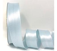 Ribbon Queen Double Fold Satin Bias Binding Tape for Sewing, Seaming, Stitching, Piping, Hemming, Quilting, Patching, Outfits and Crafts - 30mm x 1 Metre (ICE Blue, 3M X 30MM)