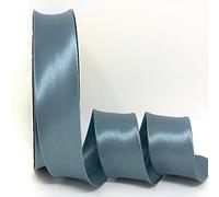 Ribbon Queen Double Fold Satin Bias Binding Tape for Sewing, Seaming, Stitching, Piping, Hemming, Quilting, Patching, Outfits and Crafts - 30mm Professional Quality. (Vintage Blue, 5M X 30MM)