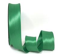 Ribbon Queen Double Fold Satin Bias Binding Tape for Sewing, Seaming, Stitching, Piping, Hemming, Quilting, Patching, Outfits and Crafts - 30mm Professional Quality. (Emerald Green, 5M X 30MM)