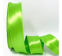 Ribbon Queen Duchess Satin Bias Binding Tape for Sewing, Seaming, Stitching, Piping, Hemming, Quilting, Patching, Outfits and Crafts - 30mm Professional Quality. (Lime, 5M X 30MM)