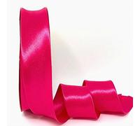 Ribbon Queen Duchess Satin Bias Binding Tape for Sewing, Seaming, Stitching, Piping, Hemming, Quilting, Patching, Outfits and Crafts - 30mm Professional Quality. (Shocking Pink, 5M X 30MM)