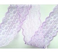 Ribbon Queen Vintage Style Lace Ribbon Trimming Bridal Wedding Scalloped Edge 47mm (Lilac)