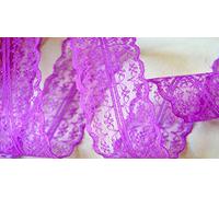 Ribbon Queen Vintage Style Lace Ribbon Trimming Bridal Wedding Scalloped Edge 47mm (Violet)