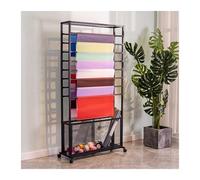 Ribbon rack,Wrapping Paper Storage Rack, Ribbon Organizer, Double-Sided Wrapping Craft Ribbon Storage Shelf for Craft Room Cake Shop Flower Store,White 85x30x140cm