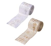 Ribbon Roll - Burlap Wrap Ribbons | Reusable Christmas Ribbon | Long Lasting Webbing Strap, Elegant Festive Ornament Strip for Holiday Wrap Present Tree Decor Bow Wreath Flower Bouquet