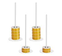 Ribbon Roll Holder - 4 Pieces Large Capacity and Space Saving Display Rack,Bobbins Organizer for Ribbons | for Boutiques Stores Florist Art Crafts Wrap