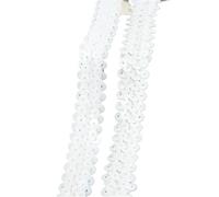 Ribbon Sequin Lace Fabric Elastic Band for Laces Trims Stetch Tape Clothing Trimming Ribbon DIY Accessories(Color15,2cm-10Meters)