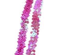 Ribbon Sequin Lace Fabric Elastic Band for Laces Trims Stetch Tape Clothing Trimming Ribbon DIY Accessories(Color12,2cm-2Meters)