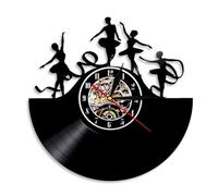 Ribbon Spin Dancing Wall Art Wall Clock Ribbon Dancers Vinyl Record Wall Clock Ballerina Dancing Modern Design Home Decor Gift Without LED