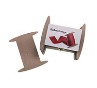 Ribbon Storage - 50 Spools (Medium) - Craft Organizer - Wrapping Paper Storage - Brown Kraft Chipboard - Lace, Satin - Christmas, Holiday Celebrations