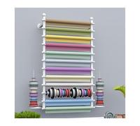 Ribbon Storage Organizer Rack, Wall Mounted Wrapping Paper Organizer, Metal Storage Solution for Craft Rooms and Flower Shops
