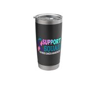 Ribbon Support Squad Thyroid Cancer Awareness Stainless Steel Insulated Tumbler