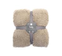 Ribbon Teddy Fleece Throw170cm x 130cm Natural RW9071