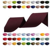 Ribbon Trim 2m 5m 10m 50m, 50 Colors, Width 10mm 15mm 20mm 25mm 30mm 40mm 50 mm Bag Strap Polypropylene Ideal for DIY Projects, Handicrafts (174) Plum, 30mm x 5m